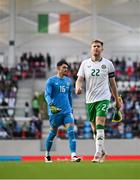 10 June 2025; Republic of Ireland captain Nathan Collins before the international friendly match between Luxembourg and Republic of Ireland at Stade de Luxembourg in Luxembourg. Photo by Stephen McCarthy/Sportsfile
