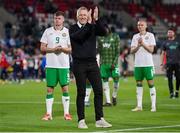 10 June 2025; Republic of Ireland head coach Heimir Hallgrimsson after the international friendly match between Luxembourg and Republic of Ireland at Stade de Luxembourg in Luxembourg. Photo by Stephen McCarthy/Sportsfile