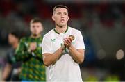 10 June 2025; Dara O'Shea of Republic of Ireland after the international friendly match between Luxembourg and Republic of Ireland at Stade de Luxembourg in Luxembourg. Photo by Stephen McCarthy/Sportsfile