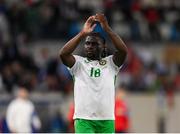 10 June 2025; Festy Ebosele of Republic of Ireland after the international friendly match between Luxembourg and Republic of Ireland at Stade de Luxembourg in Luxembourg. Photo by Stephen McCarthy/Sportsfile