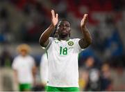 10 June 2025; Festy Ebosele of Republic of Ireland after the international friendly match between Luxembourg and Republic of Ireland at Stade de Luxembourg in Luxembourg. Photo by Stephen McCarthy/Sportsfile