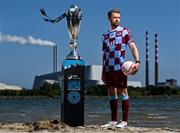 13 June 2025; Paul Doyle of Drogheda United during a Football Doesn’t Stop for the Summer photocall for Virgin Media Television on Sandymount Beach in Dublin. Photo by David Fitzgerald/Sportsfile