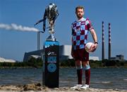 13 June 2025; Paul Doyle of Drogheda United during a Football Doesn’t Stop for the Summer photocall for Virgin Media Television on Sandymount Beach in Dublin. Photo by David Fitzgerald/Sportsfile