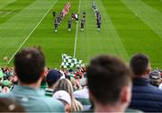 7 June 2025; A general view of the parade before the Munster GAA Hurling Senior Championship final match between Limerick and Cork at TUS Gaelic Grounds in Limerick. Photo by Piaras Ó Mídheach/Sportsfile