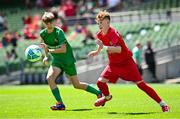 11 June 2025; Eliah Kenny of Clonmoney NS, Newmarket on Fergus, Clare, during the FAI Primary 5s Finals Day at the Aviva Stadium in Dublin. Photo by Seb Daly/Sportsfile