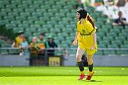 11 June 2025; Alicia McAloon of St Felim’s NS, Ballinagh, Cavan, celebrates after scoring a goal during the FAI Primary 5s Finals Day at the Aviva Stadium in Dublin. Photo by Seb Daly/Sportsfile