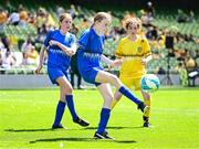 11 June 2025; Aoife McCormack of St Leonard’s NS, Dunnamaggin, Kilkenny, during the FAI Primary 5s Finals Day at the Aviva Stadium in Dublin. Photo by Seb Daly/Sportsfile