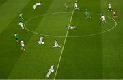 6 June 2025; A seagull flies over the pitch during the international friendly match between Republic of Ireland and Senegal at the Aviva Stadium in Dublin. Photo by Piaras Ó Mídheach/Sportsfile