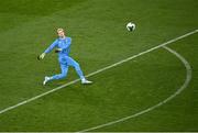6 June 2025; Republic of Ireland goalkeeper Caoimhin Kelleher during the international friendly match between Republic of Ireland and Senegal at the Aviva Stadium in Dublin. Photo by Piaras Ó Mídheach/Sportsfile
