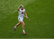 8 June 2025; Jack Sheridan of Kildare celebrates scoring his side's second goal during the Joe McDonagh Cup final match between Kildare and Laois at Croke Park in Dublin. Photo by Piaras Ó Mídheach/Sportsfile