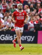 7 June 2025; Shane Kingston of Cork after scoring a penalty past Limerick goalkeeper Nickie Quaid  during the penalty shoot-out of the Munster GAA Hurling Senior Championship final match between Limerick and Cork at TUS Gaelic Grounds in Limerick. Photo by Piaras Ó Mídheach/Sportsfile