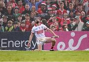 7 June 2025; Cork goalkeeper Patrick Collins reacts after he was beaten by a penalty from Aaron Gillane of Limerick during the penalty shoot-out of the Munster GAA Hurling Senior Championship final match between Limerick and Cork at TUS Gaelic Grounds in Limerick. Photo by Piaras Ó Mídheach/Sportsfile