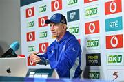 12 June 2025; Head coach Leo Cullen during a Leinster Rugby media conference at Croke Park in Dublin. Photo by Piaras Ó Mídheach/Sportsfile