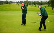 12 June 2025; Olympic Bronze Medallist in Rowing Philip Doyle OLY and Jack Marley OLY during the annual Team Ireland Olympic Golf Fundraiser at The K Club in Kildare in support of the Make a Difference fund, helping athletes pursue their sporting dreams. Photo by David Fitzgerald/Sportsfile