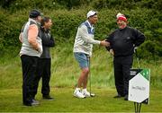 12 June 2025; Cyril O’Neill, Mondelez Ireland managing director Eoin Kellett, former Republic of Ireland international soccer player Niall Quinn and RTÉ presenter Des Cahill during the annual Team Ireland Olympic Golf Fundraiser at The K Club in Kildare in support of the Make a Difference fund, helping athletes pursue their sporting dreams. Photo by David Fitzgerald/Sportsfile