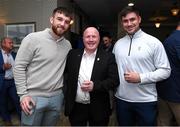 12 June 2025; Irish Olympians, from left, Jack Marley, Michael Carruth and Bryan Mollan during the annual Team Ireland Olympic Golf Fundraiser at The K Club in Kildare in support of the Make a Difference fund, helping athletes pursue their sporting dreams. Photo by Matt Browne/Sportsfile
