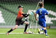 11 June 2025; Finn Hurley of Lusk SNS, Dublin, during the FAI Primary 5s Finals Day at the Aviva Stadium in Dublin. Photo by Seb Daly/Sportsfile