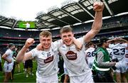 8 June 2025; James Dolan, left, and Paul Dolan of Kildare after the Joe McDonagh Cup final match between Kildare and Laois at Croke Park in Dublin. Photo by Ramsey Cardy/Sportsfile