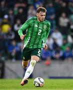 10 June 2025; Conor Bradley of Northern Ireland during the International Friendly between Northern Ireland and Iceland at Clearer Twist National Football Stadium at Windsor Park in Belfast. Photo by Ramsey Cardy/Sportsfile