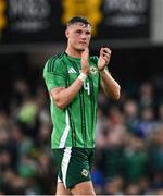10 June 2025; Daniel Ballard of Northern Ireland during the International Friendly between Northern Ireland and Iceland at Clearer Twist National Football Stadium at Windsor Park in Belfast. Photo by Ramsey Cardy/Sportsfile