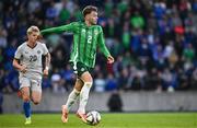 10 June 2025; Conor Bradley of Northern Ireland during the International Friendly between Northern Ireland and Iceland at Clearer Twist National Football Stadium at Windsor Park in Belfast. Photo by Ramsey Cardy/Sportsfile