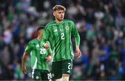 10 June 2025; Conor Bradley of Northern Ireland during the International Friendly between Northern Ireland and Iceland at Clearer Twist National Football Stadium at Windsor Park in Belfast. Photo by Ramsey Cardy/Sportsfile
