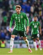 10 June 2025; Conor Bradley of Northern Ireland during the International Friendly between Northern Ireland and Iceland at Clearer Twist National Football Stadium at Windsor Park in Belfast. Photo by Ramsey Cardy/Sportsfile