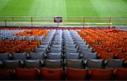 13 June 2025; A general view of seating at Tolka Park before the SSE Airtricity Men's Premier Division match between Shelbourne and Shamrock Rovers at Tolka Park in Dublin. Photo by Stephen McCarthy/Sportsfile