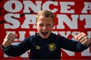 13 June 2025; St Patrick's Athletic supporter Stevie Hutchinson, from Cherry Orchard in Dublin, before the SSE Airtricity Men's Premier Division match between St Patrick's Athletic and Drogheda United at Richmond Park in Dublin. Photo by Shauna Clinton/Sportsfile