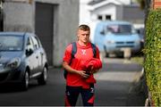 13 June 2025; JJ Lunney of Shelbourne arrives for the SSE Airtricity Men's Premier Division match between Shelbourne and Shamrock Rovers at Tolka Park in Dublin. Photo by Stephen McCarthy/Sportsfile