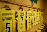 13 June 2025; The jersey of Kerry captain Sean McGrath is seen in the dressing room before the SSE Airtricity Men's First Division match between Athlone Town and Kerry at Athlone Town Stadium in Westmeath. Photo by Thomas Flinkow/Sportsfile