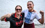 13 June 2025; Drogheda United supporter Nicola Cruise, mother of Kieran Cruise of Drogheda United, and his girlfriend Shannon Coyne before the SSE Airtricity Men's Premier Division match between St Patrick's Athletic and Drogheda United at Richmond Park in Dublin. Photo by Shauna Clinton/Sportsfile