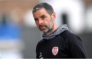 13 June 2025; Derry City manager Tiernan Lynch before the SSE Airtricity Men's Premier Division match between Derry City and Galway United at The Ryan McBride Brandywell Stadium in Derry. Photo by Ramsey Cardy/Sportsfile