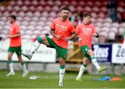 13 June 2025; Cork City players including Sean Maguire, centre, warm up before the SSE Airtricity Men's Premier Division match between Cork City and Bohemians at Turner's Cross in Cork. Photo by Michael P Ryan/Sportsfile
