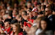 13 June 2025; Derry City supporters during the SSE Airtricity Men's Premier Division match between Derry City and Galway United at The Ryan McBride Brandywell Stadium in Derry. Photo by Ramsey Cardy/Sportsfile