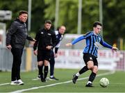 13 June 2025; Athlone Town manager Ian Ryan and player Oisin Duffy during the SSE Airtricity Men's First Division match between Athlone Town and Kerry at Athlone Town Stadium in Westmeath. Photo by Thomas Flinkow/Sportsfile