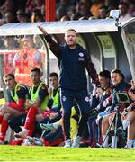 13 June 2025; Shelbourne manager Damien Duff during the SSE Airtricity Men's Premier Division match between Shelbourne and Shamrock Rovers at Tolka Park in Dublin. Photo by Stephen McCarthy/Sportsfile