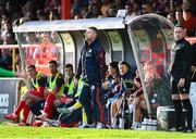 13 June 2025; Shelbourne manager Damien Duff during the SSE Airtricity Men's Premier Division match between Shelbourne and Shamrock Rovers at Tolka Park in Dublin. Photo by Stephen McCarthy/Sportsfile