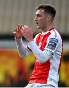 13 June 2025; Mason Melia of St Patrick's Athletic reacts to a missed opportunity during the SSE Airtricity Men's Premier Division match between St Patrick's Athletic and Drogheda United at Richmond Park in Dublin. Photo by Shauna Clinton/Sportsfile