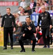 13 June 2025; Derry City manager Tiernan Lynch during the SSE Airtricity Men's Premier Division match between Derry City and Galway United at The Ryan McBride Brandywell Stadium in Derry. Photo by Ramsey Cardy/Sportsfile