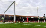 13 June 2025; Players from both side's, including  Shamrock Rovers goalkeeper Ed McGinty, react as Josh Honohan of Shamrock Rovers scores an own goal during the SSE Airtricity Men's Premier Division match between Shelbourne and Shamrock Rovers at Tolka Park in Dublin. Photo by Sam Barnes/Sportsfile
