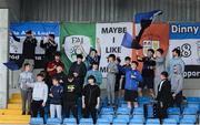 13 June 2025; Athlone Town supporters celebrate their side's first goal during the SSE Airtricity Men's First Division match between Athlone Town and Kerry at Athlone Town Stadium in Westmeath. Photo by Thomas Flinkow/Sportsfile