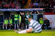 13 June 2025; Shamrock Rovers manager Stephen Bradley during the SSE Airtricity Men's Premier Division match between Shelbourne and Shamrock Rovers at Tolka Park in Dublin. Photo by Stephen McCarthy/Sportsfile