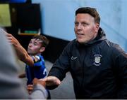 13 June 2025; Athlone Town manager Ian Ryan shakes hands with a supporter after the SSE Airtricity Men's First Division match between Athlone Town and Kerry at Athlone Town Stadium in Westmeath. Photo by Thomas Flinkow/Sportsfile