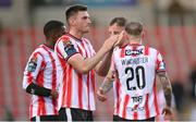 13 June 2025; Hayden Cann of Derry City after the SSE Airtricity Men's Premier Division match between Derry City and Galway United at The Ryan McBride Brandywell Stadium in Derry. Photo by Ramsey Cardy/Sportsfile