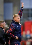 13 June 2025; Shelbourne manager Damien Duff reacts during the SSE Airtricity Men's Premier Division match between Shelbourne and Shamrock Rovers at Tolka Park in Dublin. Photo by Sam Barnes/Sportsfile