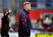 13 June 2025; Shelbourne manager Damien Duff reacts during the SSE Airtricity Men's Premier Division match between Shelbourne and Shamrock Rovers at Tolka Park in Dublin. Photo by Sam Barnes/Sportsfile