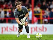 13 June 2025; Shamrock Rovers goalkeeper Ed McGinty during the SSE Airtricity Men's Premier Division match between Shelbourne and Shamrock Rovers at Tolka Park in Dublin. Photo by Sam Barnes/Sportsfile