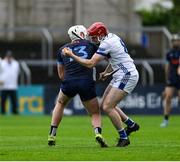 14 June 2025; Fiachra C Fennell of Laois in action against Darragh McCarthy of Tipperary during the GAA Hurling All-Ireland Senior Championship Round 1 match between Laois and Tipperary at Laois Hire O'Moore in Portlaoise, Laois. Photo by Daire Brennan/Sportsfile