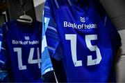 14 June 2025; The jersey of Jimmy O'Brien of Leinster is seen in the dressing room before the United Rugby Championship Grand Final match between Leinster and Vodacom Bulls at Croke Park in Dublin. Photo by Brendan Moran/Sportsfile